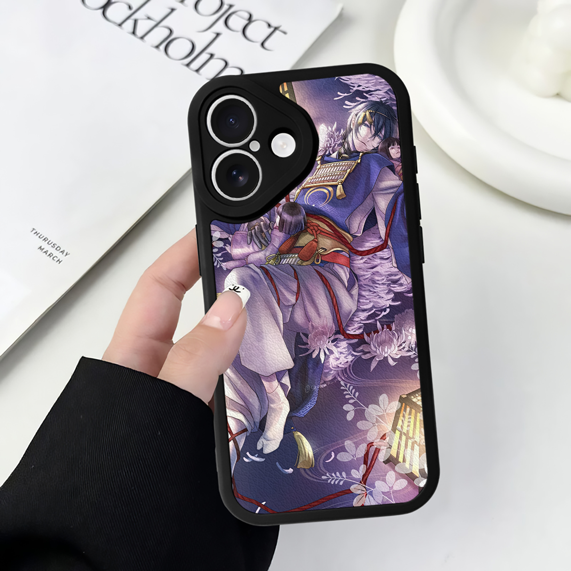 （画像用） 刀剣乱舞 Touken Ranbu 【iPhone 16シリーズ対応】シリコンスマホケース（レザー調） 材質：シリコン
